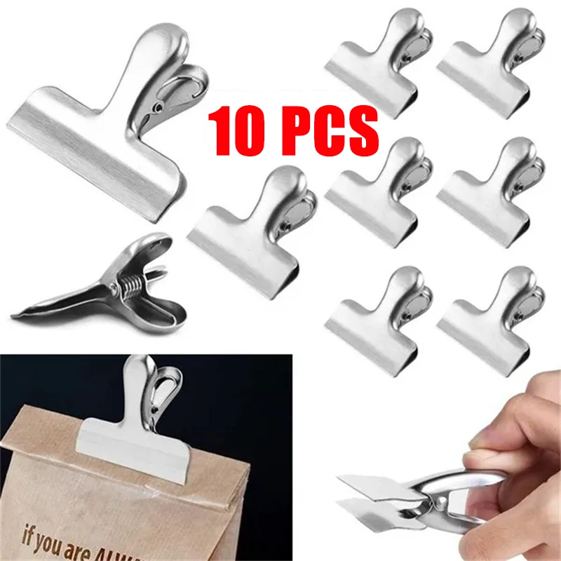 10 PCS Clips Stainless Steel Heavy-Duty Food Bag Sealer Clip For Kitchen Storage
10 PCS Clips Stainless Steel Heavy-Duty Food Bag Sealer Clip For Kitchen Storage