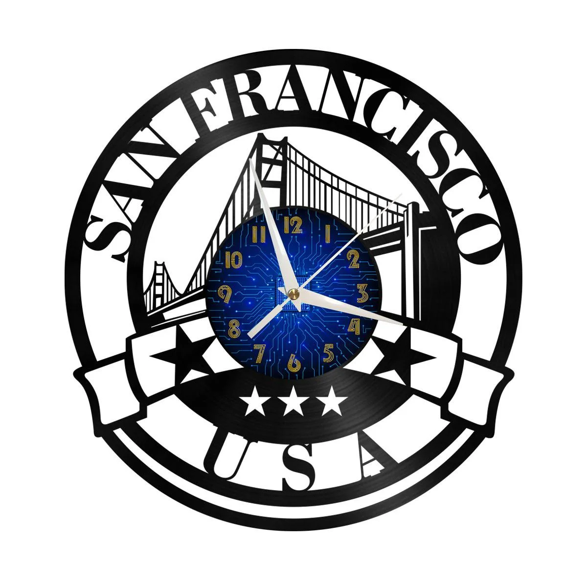 San Francisco Vinyl Wall Clock, Vinyl Record Clock Wall Art Silent & Non-ticking
San Francisco Vinyl Wall Clock, Vinyl Record Clock Wall Art Silent & Non-ticking