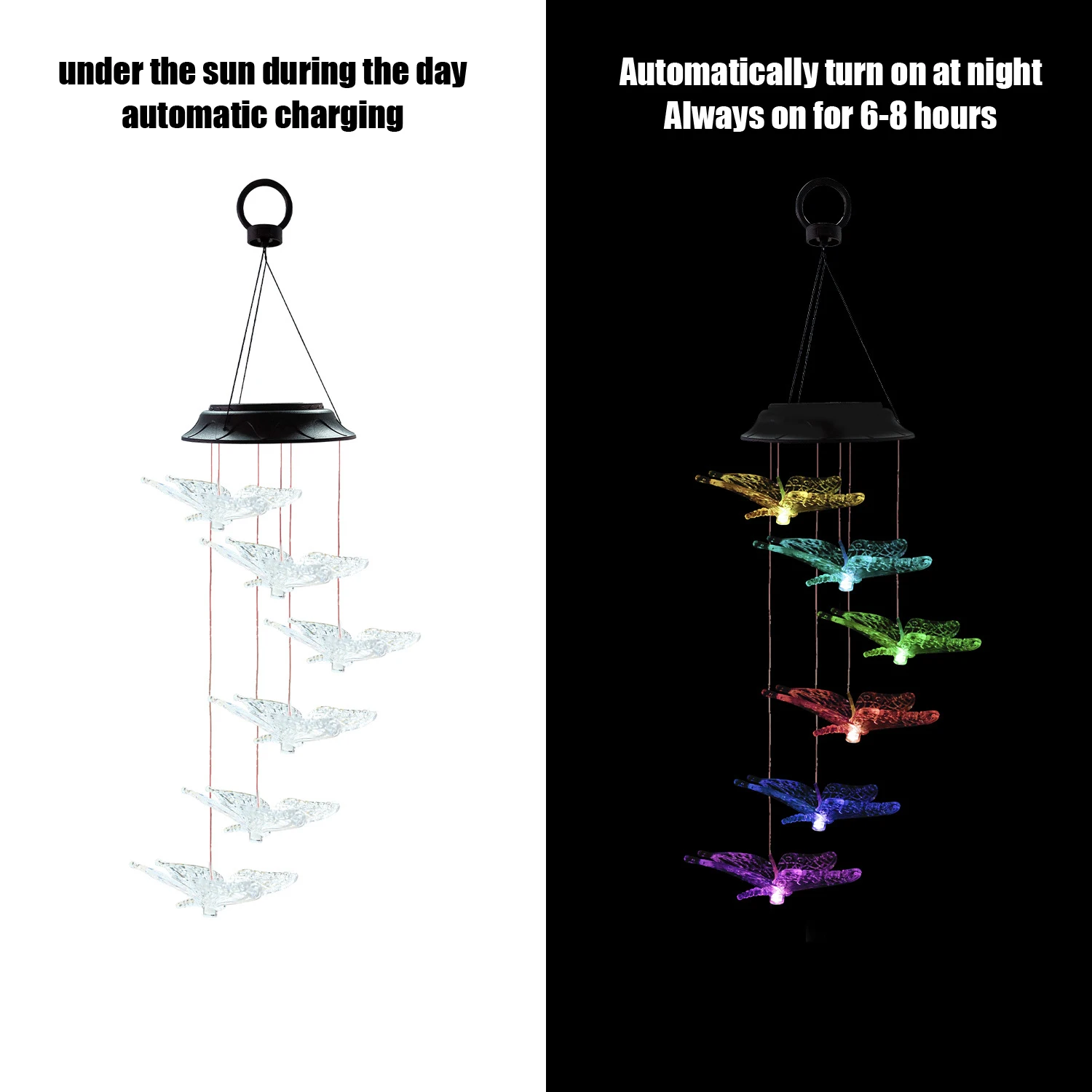 Outdoor Colorful Discoloration Butterfly Wind Chime Light Solar Path Lawn Light Christmas Garden Decorative Landscape Shine Lamp
Outdoor Colorful Discoloration Butterfly Wind Chime Light Solar Path Lawn Light Christmas Garden Decorative Landscape Shine Lamp