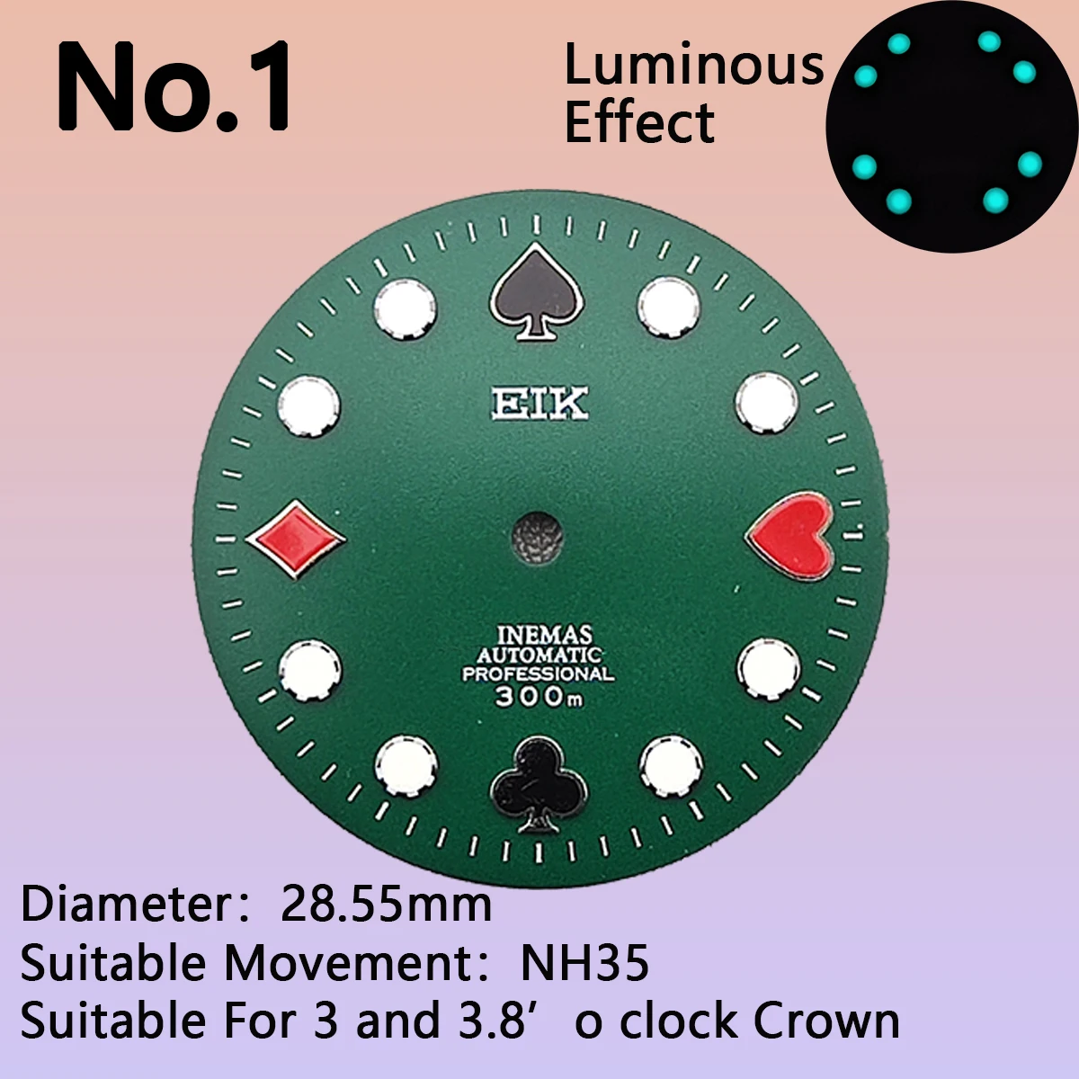 NH35 NH36 Watch Dial New Modified C3 Luminous Boutique Dial SKX007 Small Millimeter 28.5mm Abalone NH35 Dial Universal No.1 seik
NH35 NH36 Watch Dial New Modified C3 Luminous Boutique Dial SKX007 Small Millimeter 28.5mm Abalone NH35 Dial Universal No.1 seik
