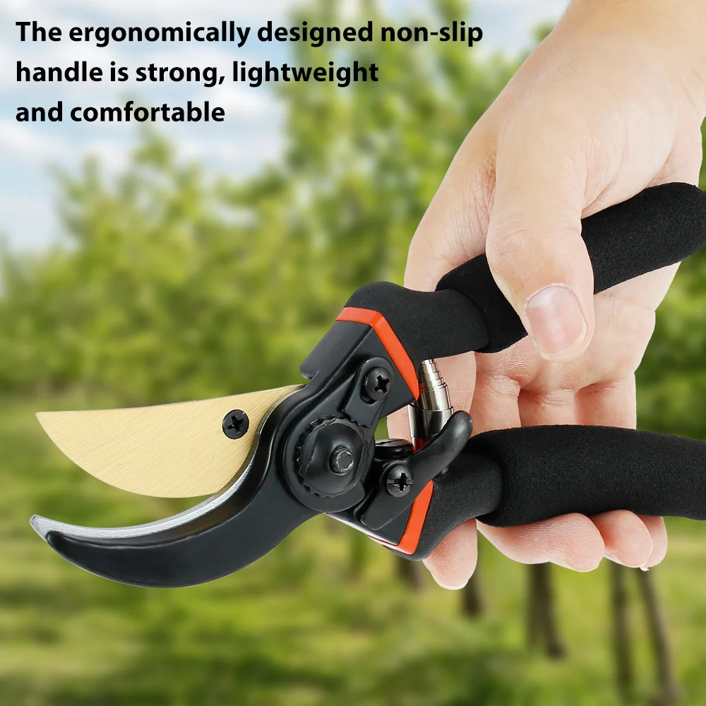 Garden Pruning Shears With Ergonomic Grip Lightweight Hand Pruners Titanium Steel Bypass Secateurs Garden Clipper Tree Trimmer
Garden Pruning Shears With Ergonomic Grip Lightweight Hand Pruners Titanium Steel Bypass Secateurs Garden Clipper Tree Trimmer