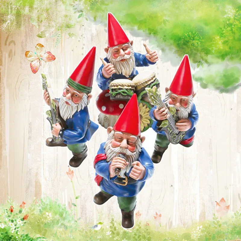 4-piece Christmas Garden Trend Style Singing Band Resin Craft Art Decor Dwarf Home Decoration
4-piece Christmas Garden Trend Style Singing Band Resin Craft Art Decor Dwarf Home Decoration