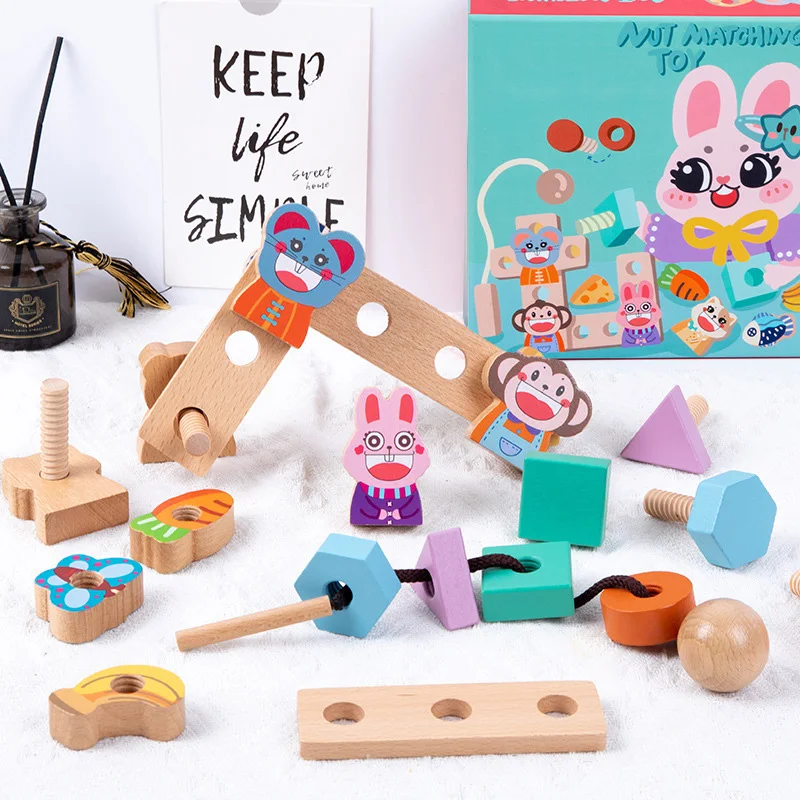 Children's Screw Nut Combination Disassembly Toys Hands-on Pairing Educational Building Blocks Wooden Early Education Toys Gifts
Children's Screw Nut Combination Disassembly Toys Hands-on Pairing Educational Building Blocks Wooden Early Education Toys Gifts