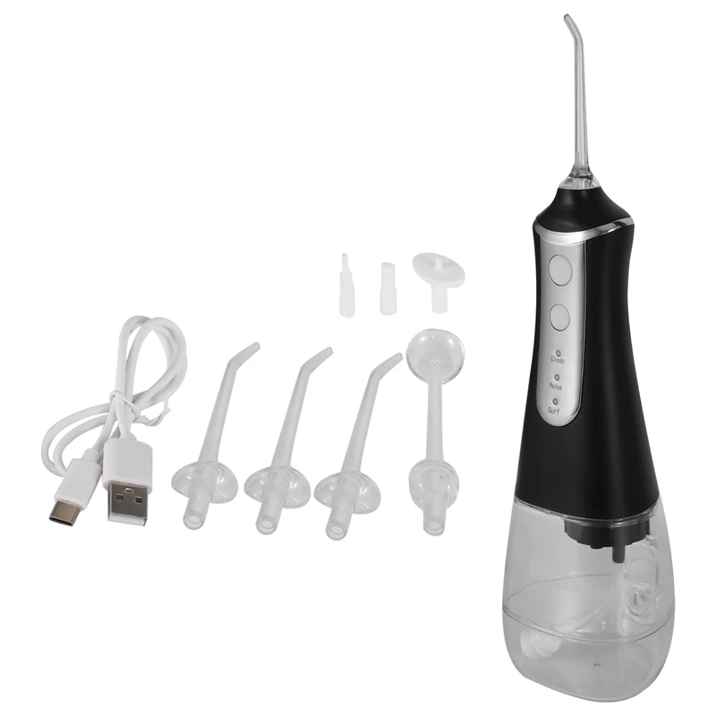 Oral Irrigator 3 Modes Portable Rechargeable Water Spray 5 Nozzles Waterproof 350Ml Tank Water Flosser
Oral Irrigator 3 Modes Portable Rechargeable Water Spray 5 Nozzles Waterproof 350Ml Tank Water Flosser