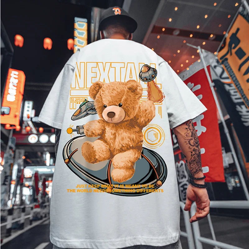 Summer Men Hip Hop Bear T-shirt 2022 Cartoon Casual Short Sleeve Tshirts Street Fashion Tops Tees Japanese y2k T-shirt Clothes
Summer Men Hip Hop Bear T-shirt 2022 Cartoon Casual Short Sleeve Tshirts Street Fashion Tops Tees Japanese y2k T-shirt Clothes