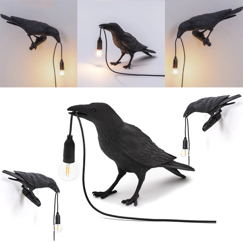 Resin Lucky Bird Crow Wall Lamp Modern Table Lamp Night Light Bedroom Bedside Living Room Home Decoration Gift
Resin Lucky Bird Crow Wall Lamp Modern Table Lamp Night Light Bedroom Bedside Living Room Home Decoration Gift