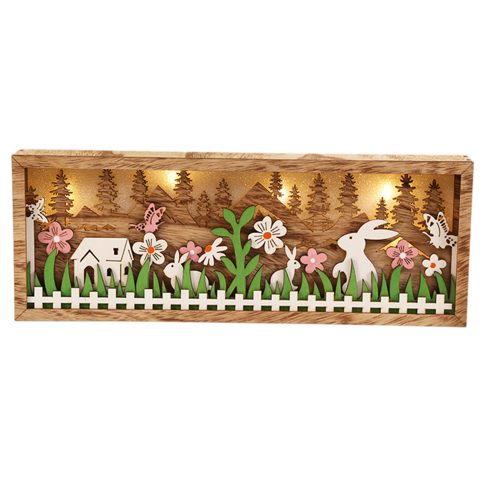 2022 Easter Wooden Crafts with LED Lights Rabbit Flower Easter Decoration for Home Party Lighting Desktop Ornament Home Decor
2022 Easter Wooden Crafts with LED Lights Rabbit Flower Easter Decoration for Home Party Lighting Desktop Ornament Home Decor