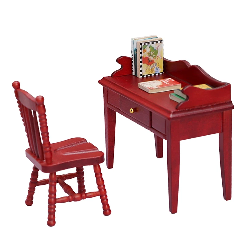 1/12 Dollhouse Miniature Wooden Desk Chair Set Dolls House Room Furniture Decor Accessories
1/12 Dollhouse Miniature Wooden Desk Chair Set Dolls House Room Furniture Decor Accessories