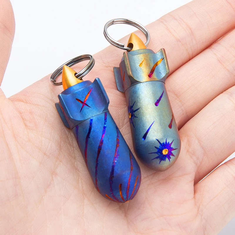 Mini Titanium alloy medicine bottle Camping Survival Seal Bottle blue portable Waterproof Bottle EDC Outdoor Tool
Mini Titanium alloy medicine bottle Camping Survival Seal Bottle blue portable Waterproof Bottle EDC Outdoor Tool
