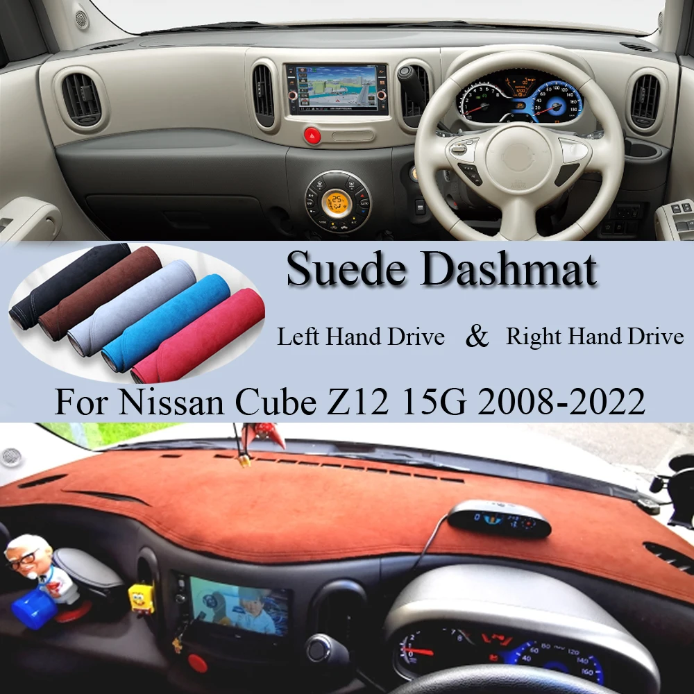 For Nissan Cube Z12 15G 2008 2010 2011 2012 2013-2022 Suede Leather Dashmat Dash Mat Cover Dashboard Pad Carpet Car Accessory 
For Nissan Cube Z12 15G 2008 2010 2011 2012 2013-2022 Suede Leather Dashmat Dash Mat Cover Dashboard Pad Carpet Car Accessory