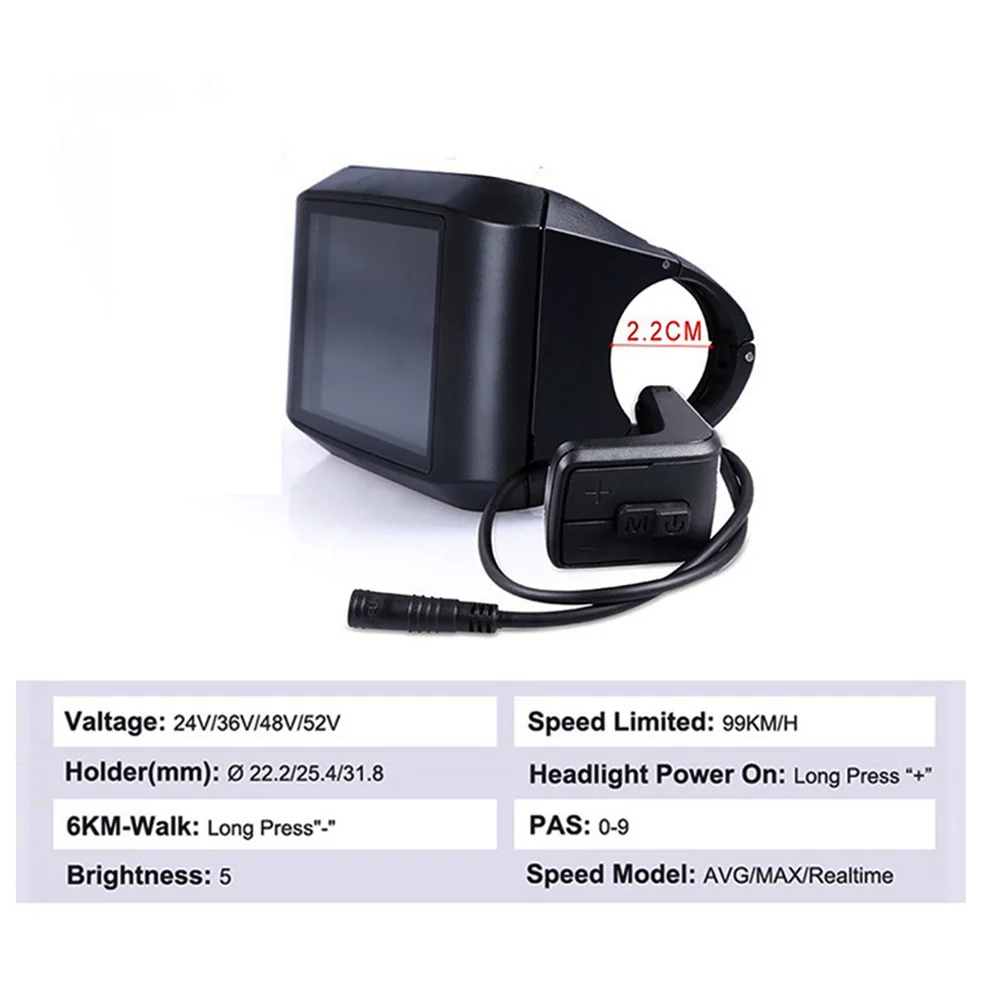 Bike Color Display Outdoor 24/36/48/60v 5-pin Waterproof Plug AVG/MAX/Realtime 0 22.2/25.4/31.8mm Holder Brand New
Bike Color Display Outdoor 24/36/48/60v 5-pin Waterproof Plug AVG/MAX/Realtime 0 22.2/25.4/31.8mm Holder Brand New