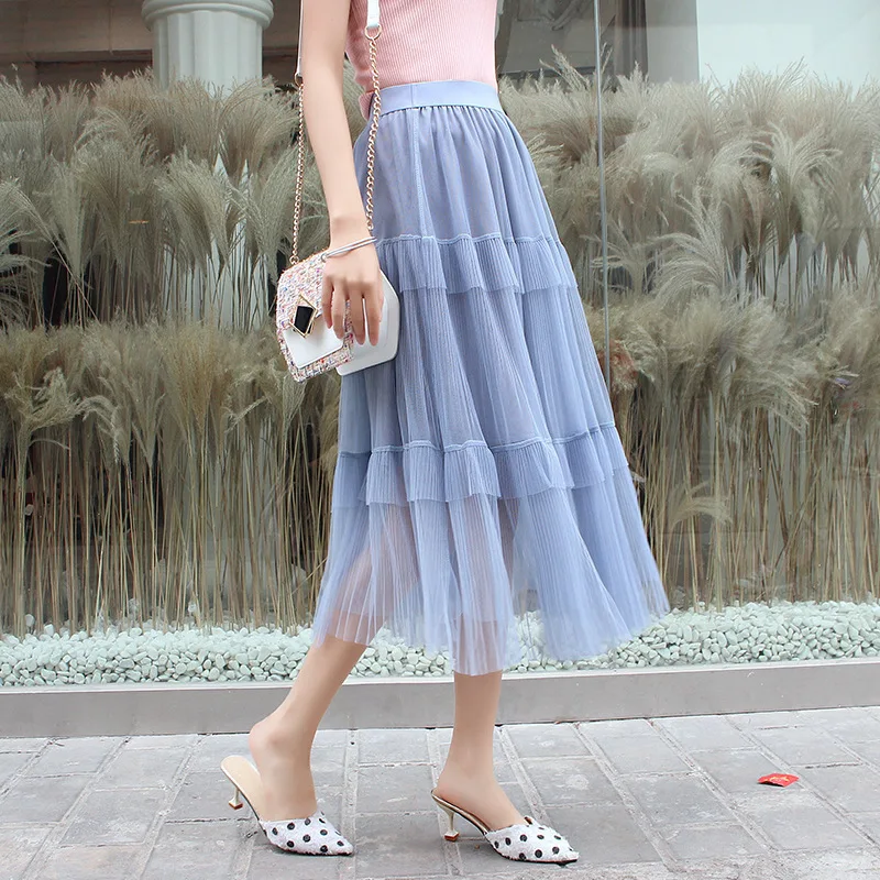 2022 Korean New Multi-layer Gauze Skirt Small Fresh Cake Gauze Skirt High Waist Slim Long Skirt 
2022 Korean New Multi-layer Gauze Skirt Small Fresh Cake Gauze Skirt High Waist Slim Long Skirt