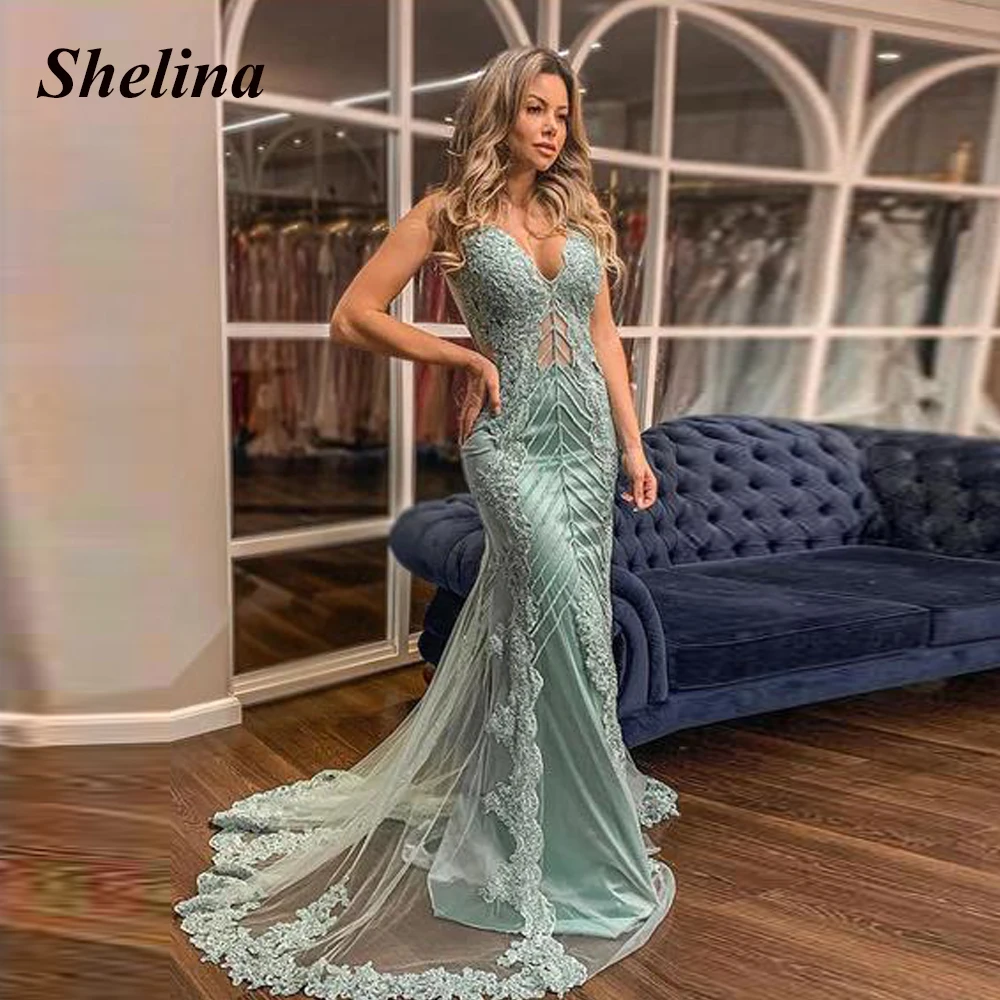 Exquisite Prom Evening Dresses V-neck Backless Appliques Court Train Trumpet Prom Dresses Vestidos Robes De Soirée Customized
Exquisite Prom Evening Dresses V-neck Backless Appliques Court Train Trumpet Prom Dresses Vestidos Robes De Soirée Customized
