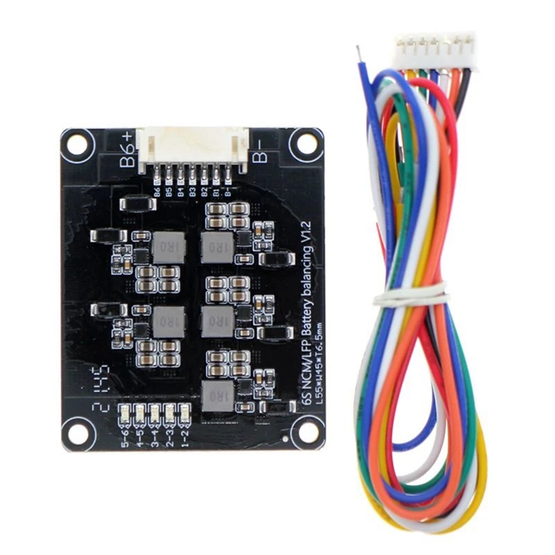 1 Set 1.2A High Current Equalization Module Lithium Battery Active Equalizer Energy Transfer Board 6S Inductance Transducer
1 Set 1.2A High Current Equalization Module Lithium Battery Active Equalizer Energy Transfer Board 6S Inductance Transducer