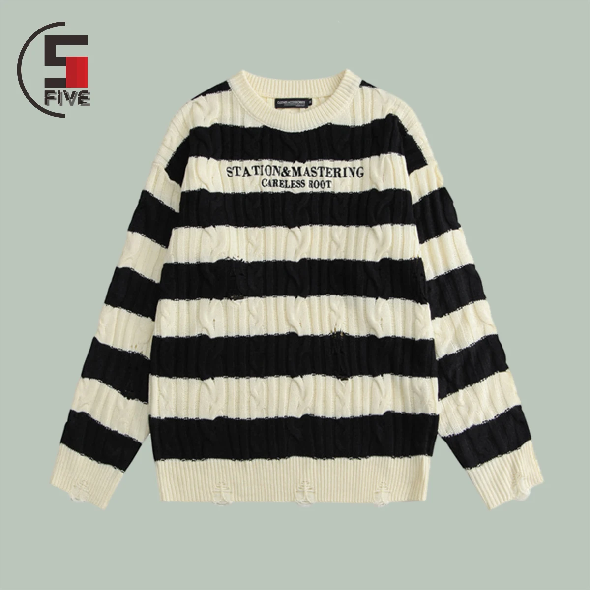 Striped Print Knitted Sweater Mens Harajuku Streetwear Hip Hop Alphabet Print Sweatshirts Autumn Couple Knitting Sweater Unisex
Striped Print Knitted Sweater Mens Harajuku Streetwear Hip Hop Alphabet Print Sweatshirts Autumn Couple Knitting Sweater Unisex