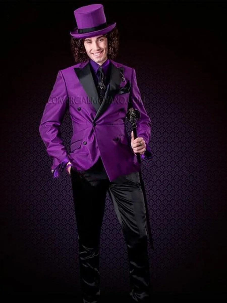 Customize Groom Tuxedos Satin Men's Suit Jacket Blazers Halloween Costume Elegant Man Suit's For Wedding 0156
Customize Groom Tuxedos Satin Men's Suit Jacket Blazers Halloween Costume Elegant Man Suit's For Wedding 0156