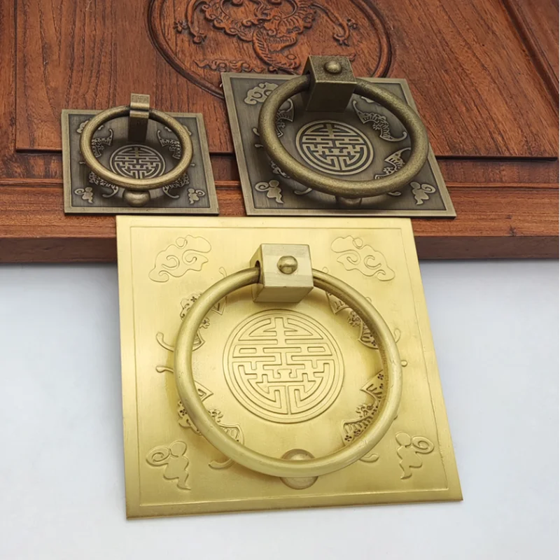 Chinese thickened antique pure copper door handle retro cabinet door copper pull ring
Chinese thickened antique pure copper door handle retro cabinet door copper pull ring