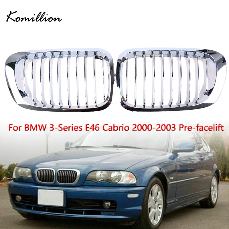 2Pcs Front Bumper Center Grilles Chrome Silver Grille Car Styling for BMW 3-Series E46 Cabrio 2000 2001 2002 2003 Pre-facelift
2Pcs Front Bumper Center Grilles Chrome Silver Grille Car Styling for BMW 3-Series E46 Cabrio 2000 2001 2002 2003 Pre-facelift