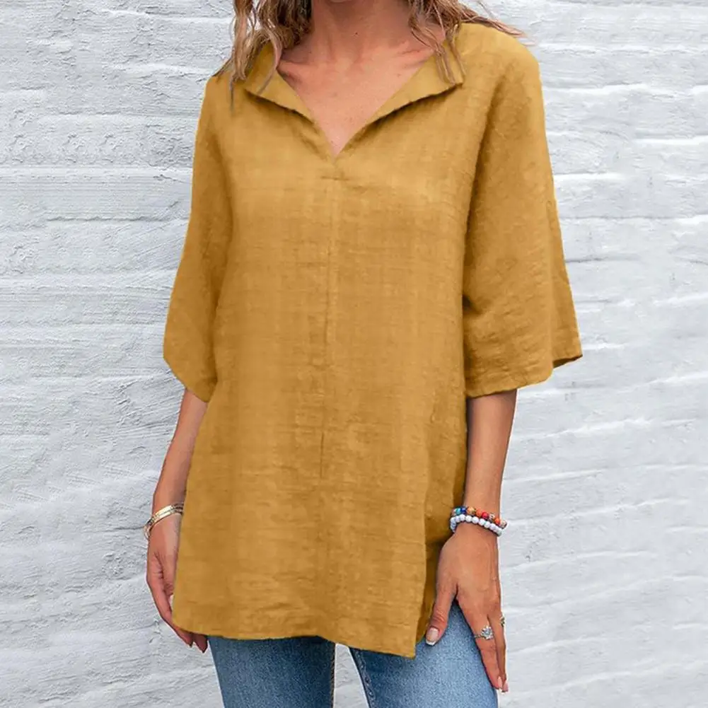 Shrink Resistant Comfortable Solid Color 3/4 Sleeve Pullover Blouse Female Clothing
Shrink Resistant Comfortable Solid Color 3/4 Sleeve Pullover Blouse Female Clothing