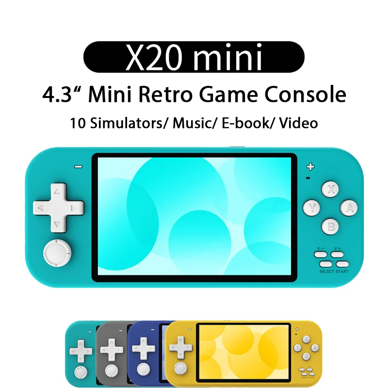 X20 Mini Retro Video Gaming Console 4.3 inch HD Screen Handheld Portable Arcade Box Built-in 3000 Classic Games For PS1/CPS1/GBA
X20 Mini Retro Video Gaming Console 4.3 inch HD Screen Handheld Portable Arcade Box Built-in 3000 Classic Games For PS1/CPS1/GBA