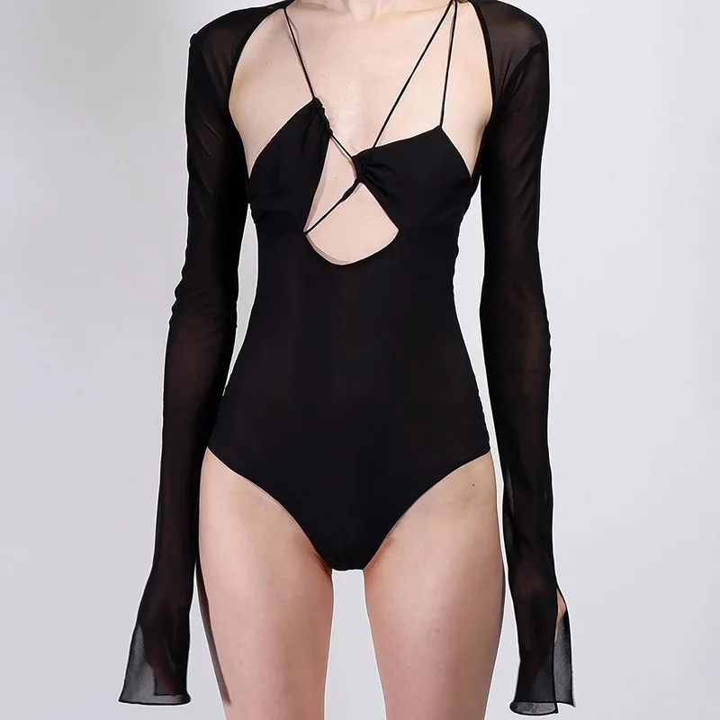Y2k Bodysuit Spring Pure Color Long Sleeve Stitching Hollow Sexy Onesie Women Y2k Aesthetic Shirts for Women Goth Clothes Alt
Y2k Bodysuit Spring Pure Color Long Sleeve Stitching Hollow Sexy Onesie Women Y2k Aesthetic Shirts for Women Goth Clothes Alt