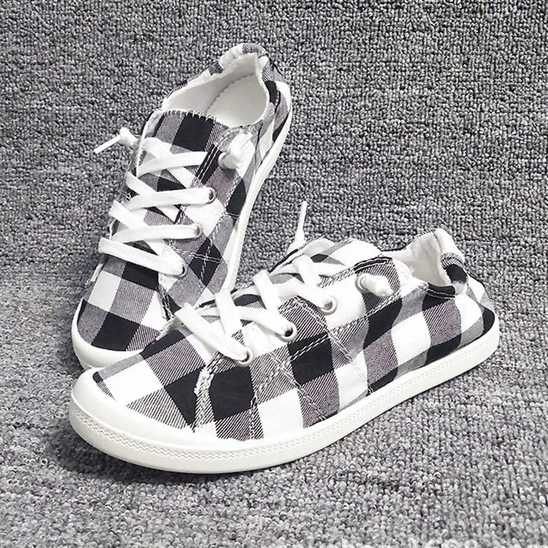 Women's Plaid Cloth Shoes Female Platform Lazy Shoes 2022 Spring Ladies Lace-up Casual Non-slip Shoes Size 43 zapatos de mujer
Women's Plaid Cloth Shoes Female Platform Lazy Shoes 2022 Spring Ladies Lace-up Casual Non-slip Shoes Size 43 zapatos de mujer