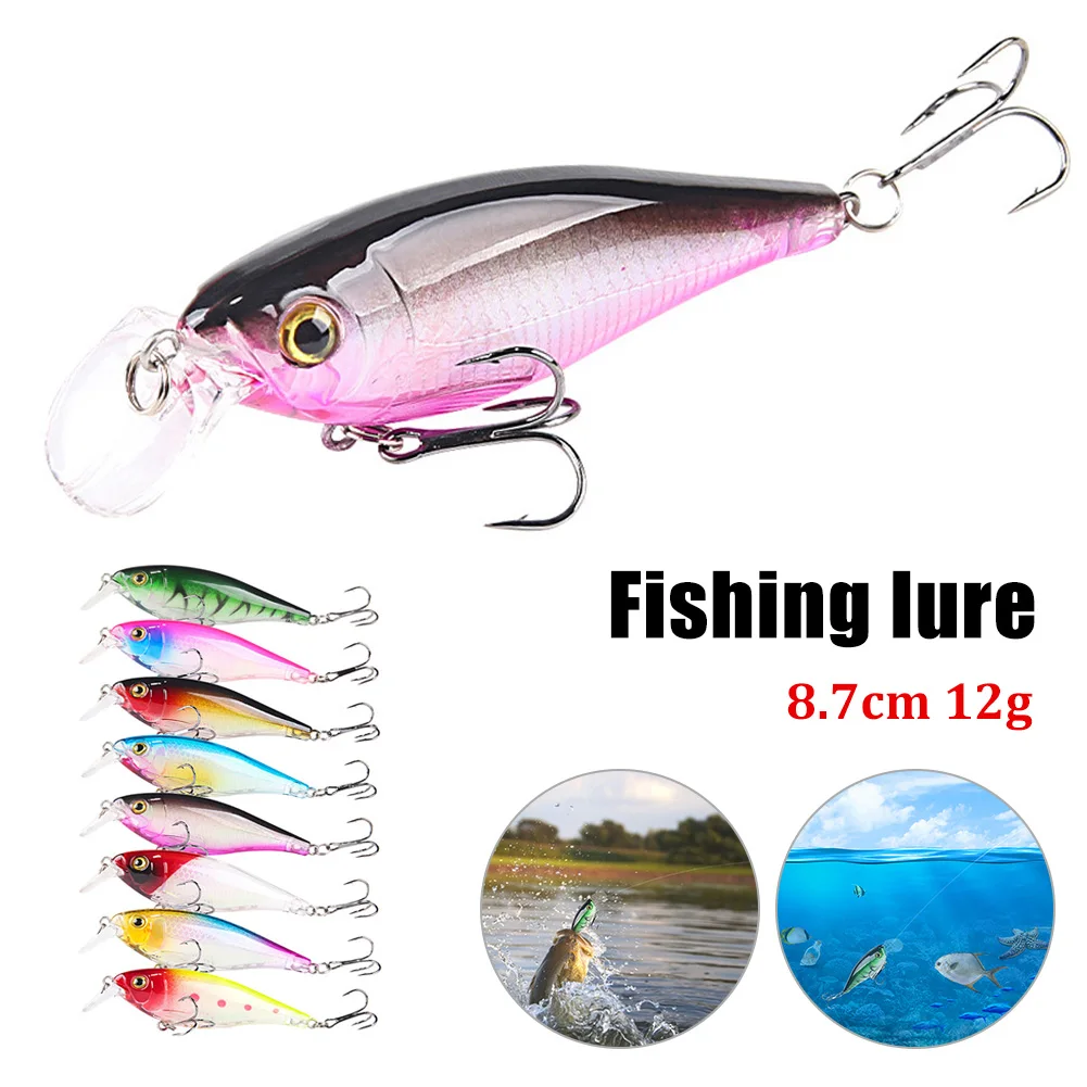 NEW Fishing Lure Crankbait Pike Bait Minnow 8.7cm 12g Diving Wobblers Swimbait with 2 Trebles for Freshwater Fishing Accessories
NEW Fishing Lure Crankbait Pike Bait Minnow 8.7cm 12g Diving Wobblers Swimbait with 2 Trebles for Freshwater Fishing Accessories