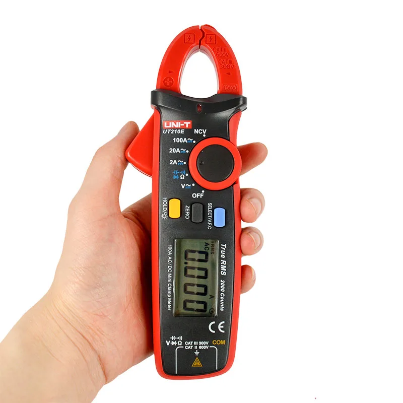 

UNI T UT210E TRUE RMS Digital Clamp Meter AC DC Multimeters Auto range Current Clamp Pincers Voltmeter Ammeter Ohmmeter VFC NCV