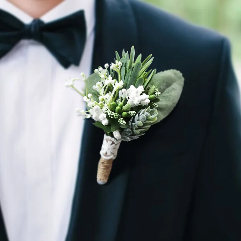 BAIFUMINGYI New Artifical Groomsmen Boutonnieres Grass Decoration Men Witness Marriage Wedding Accessories 2023 
BAIFUMINGYI New Artifical Groomsmen Boutonnieres Grass Decoration Men Witness Marriage Wedding Accessories 2023