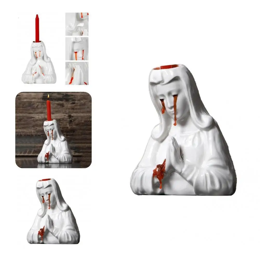 

Candle Base Fashion Creative Crying Mary Candle Organizer Easy to Clean Excellent Detail Candle Holder
