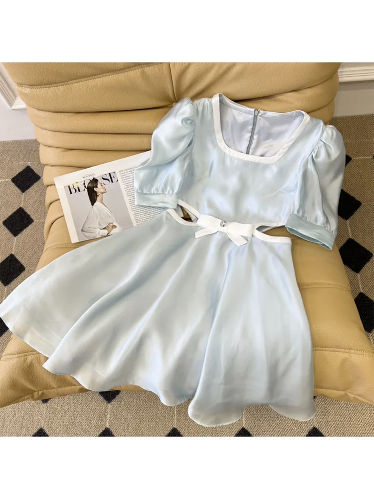 2023 New Spring And Summer Women Fashion Comfortable Sexy Sweet Little Fresh Blue Dress With Waist Cut
2023 New Spring And Summer Women Fashion Comfortable Sexy Sweet Little Fresh Blue Dress With Waist Cut