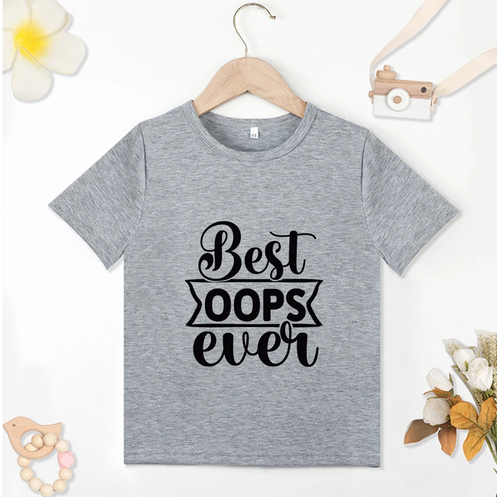 Minimalist Print Summer Kids T-Shirts Best Oops Ever Trendy Fashion Cute Baby Girls Boys T Shirts Unisex Comfy Tops Tees
Minimalist Print Summer Kids T-Shirts Best Oops Ever Trendy Fashion Cute Baby Girls Boys T Shirts Unisex Comfy Tops Tees