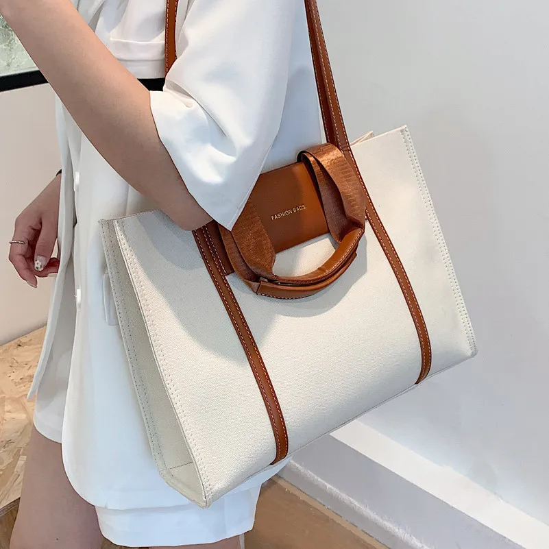 PU Leather Patchwork Women Shoulder Bag Simple Thick Cloth Handbag Tote for Girls Female Large Messenger Bag Lady Shopping Bag
PU Leather Patchwork Women Shoulder Bag Simple Thick Cloth Handbag Tote for Girls Female Large Messenger Bag Lady Shopping Bag