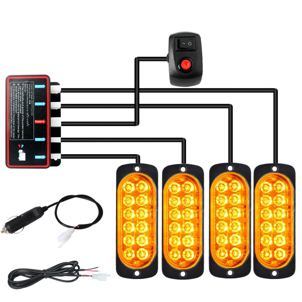 48LED Car Strobe Flashing LED Lights Lamp Emergency Orange Strobe Lights 12V Flashing Car Light Strobe Car Warning Light
48LED Car Strobe Flashing LED Lights Lamp Emergency Orange Strobe Lights 12V Flashing Car Light Strobe Car Warning Light