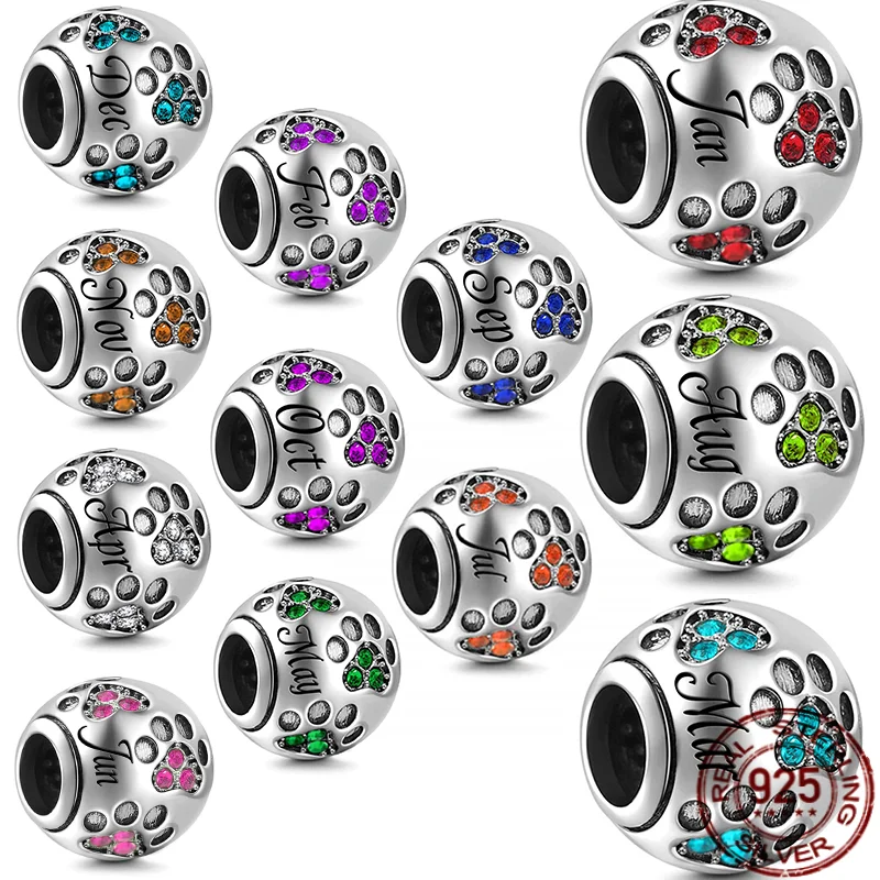 Hot 925 Sterling Silver 1-12 Months Series Birthstone Charm Fit Original 3mm Bracelet&Bangle Women Birthday Fashion Jewelry Gift
Hot 925 Sterling Silver 1-12 Months Series Birthstone Charm Fit Original 3mm Bracelet&Bangle Women Birthday Fashion Jewelry Gift