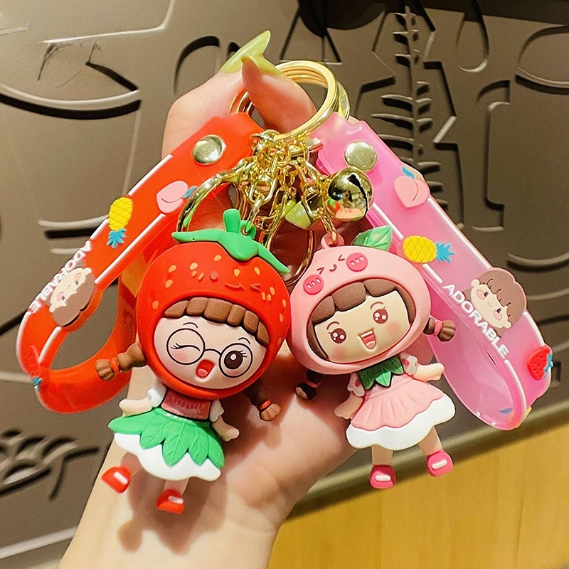 Fruit Girl Keychain PVC Keychains Women Creative Cute Cartoon Bag Pendant Gift Fashion Jewelry Accessories
Fruit Girl Keychain PVC Keychains Women Creative Cute Cartoon Bag Pendant Gift Fashion Jewelry Accessories
