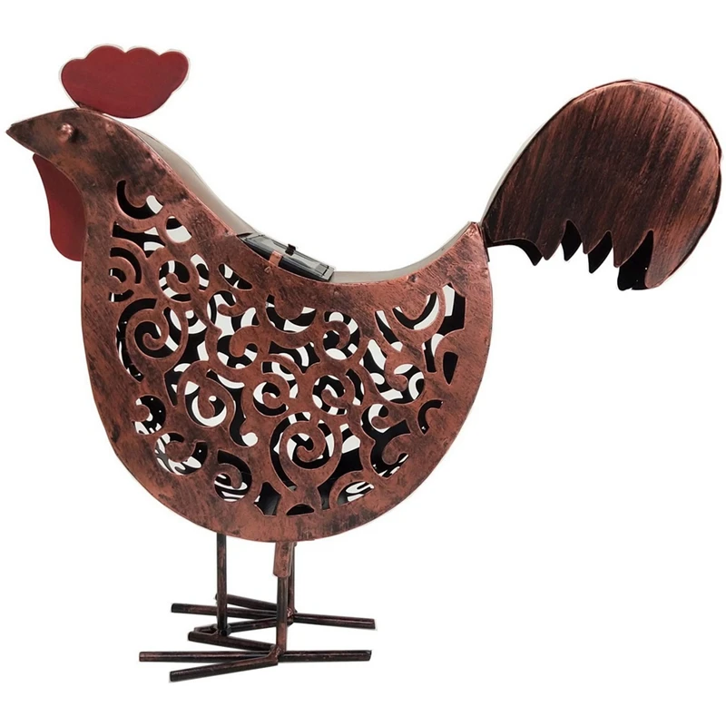 Solar Metal Scroll Rooster Garden Sculpture, 3 D Rooster Statue Lantern Lights Table Outdoor Solar Light Art Decor
Solar Metal Scroll Rooster Garden Sculpture, 3 D Rooster Statue Lantern Lights Table Outdoor Solar Light Art Decor