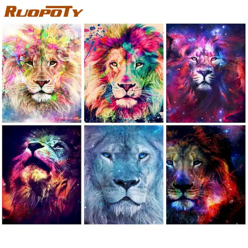 RUOPOTY DIY hand-painted lion animal wall decor painting living room oil painting canvas painting acrylic painting gift
RUOPOTY DIY hand-painted lion animal wall decor painting living room oil painting canvas painting acrylic painting gift