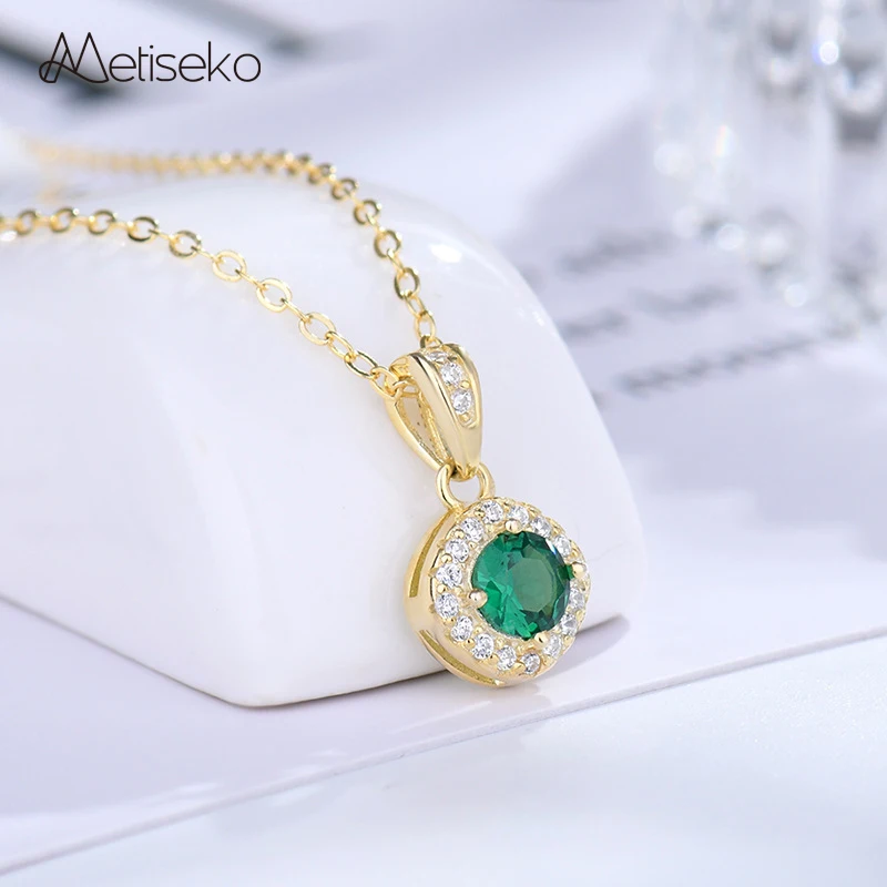 Metiseko All-over 925 Sterling Silver Plating 16K Gold Emerald Colour Choker Necklace Full Cubic Zirconia Fine Jewelry for Women
Metiseko All-over 925 Sterling Silver Plating 16K Gold Emerald Colour Choker Necklace Full Cubic Zirconia Fine Jewelry for Women
