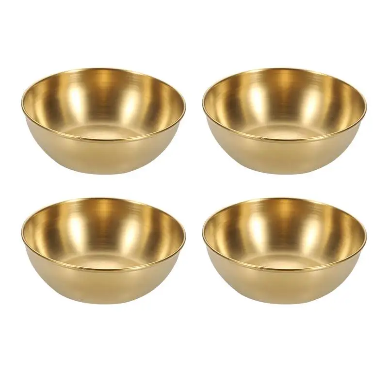 4pcs Stainless Steel Golden Sauce Dishes Appetizer Seasoning Serving Dishes Sets Tray Spice Plates Kitchen Tableware
4pcs Stainless Steel Golden Sauce Dishes Appetizer Seasoning Serving Dishes Sets Tray Spice Plates Kitchen Tableware