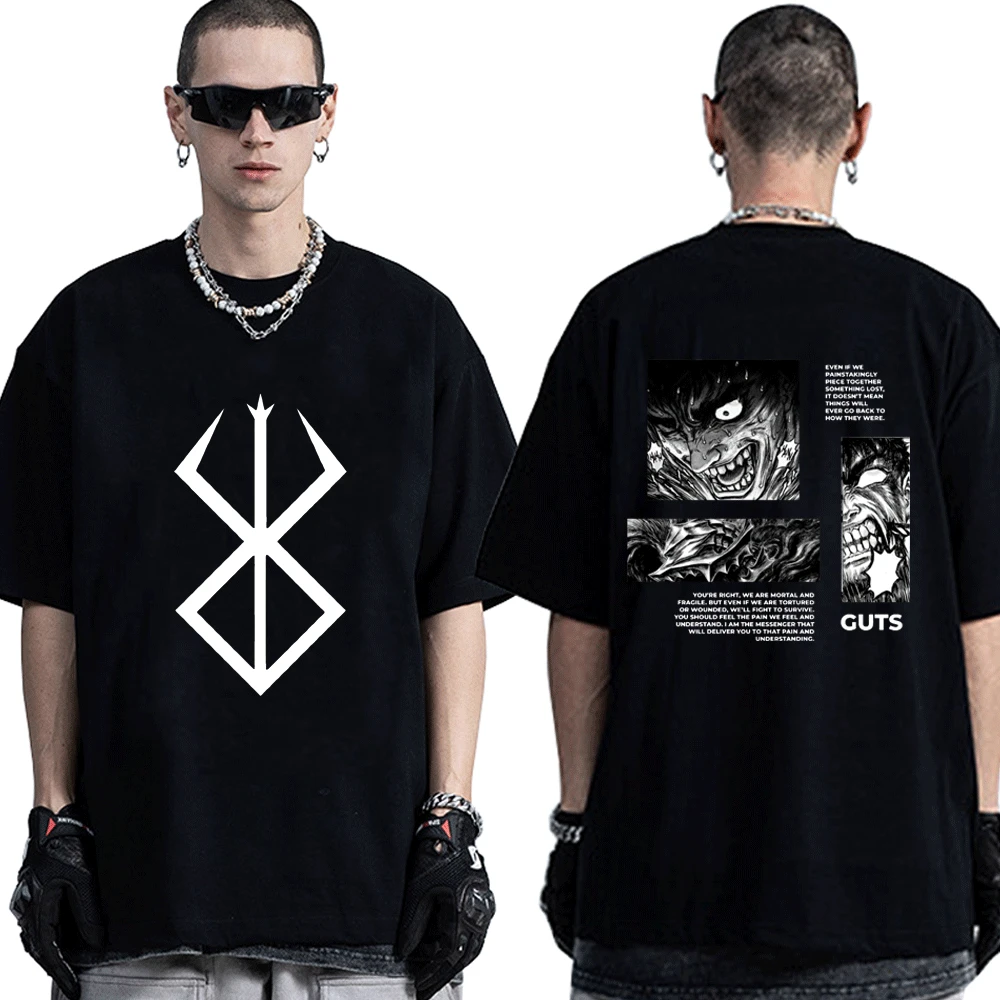 Anime Berserk Guts T Shirt for Men Women Cool Manga Graphic Vintage T-shirt Japanese Streetwear Harajuku T-shirts Hip Hop Tops
Anime Berserk Guts T Shirt for Men Women Cool Manga Graphic Vintage T-shirt Japanese Streetwear Harajuku T-shirts Hip Hop Tops