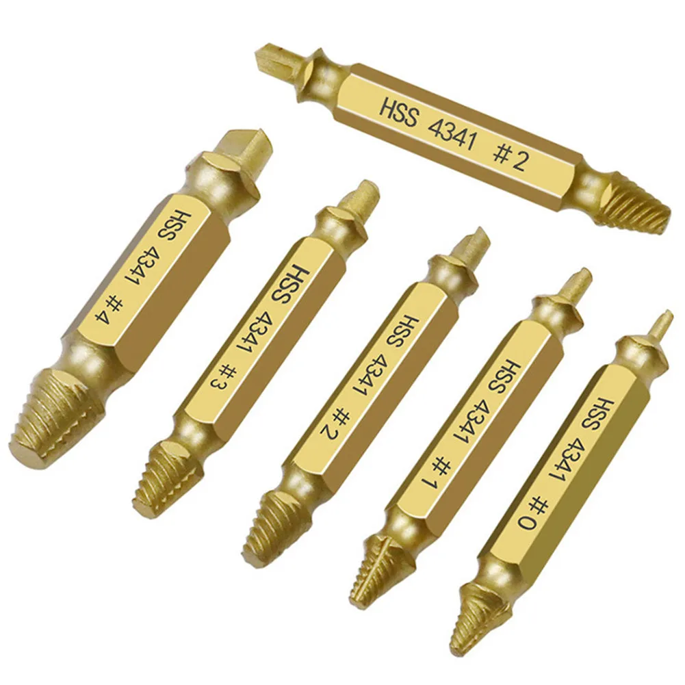 6pcs Damaged Screw Extractor Drill Bits Guide Set Broken Speed Out Easy out Bolt Screw High Strength Remover Tools
6pcs Damaged Screw Extractor Drill Bits Guide Set Broken Speed Out Easy out Bolt Screw High Strength Remover Tools