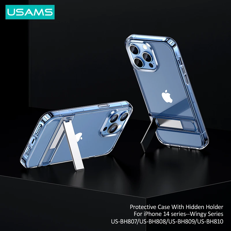 USAMS Original Protective Case With Hidden Holder Phone Case For iPhone 14 Pro Max Plus Back Protection Soft Silicone Cover
USAMS Original Protective Case With Hidden Holder Phone Case For iPhone 14 Pro Max Plus Back Protection Soft Silicone Cover