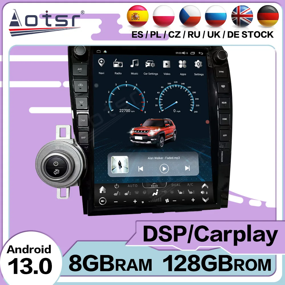 Мультимедийный экран Android13 для Toyota Tundra 2007 2008 2009 2010 2011 2012 2013 автомобильная