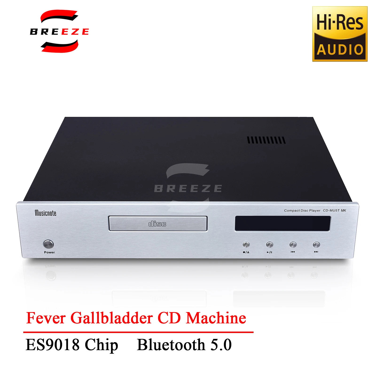 

BREEZE HiFi CD-MU5T MK Professional HIFI Fever Gallbladder CD Player Bluetooth 5.0 Tube/transistor Dual Output Latest Model