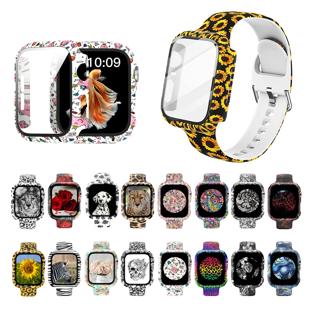 Case+Bands for Apple Watch 44mm 42mm 38mm 40mm Band Screen Protector Cover, Glass+Silicone Wristband Strap for iWatch SE 654321
Case+Bands for Apple Watch 44mm 42mm 38mm 40mm Band Screen Protector Cover, Glass+Silicone Wristband Strap for iWatch SE 654321