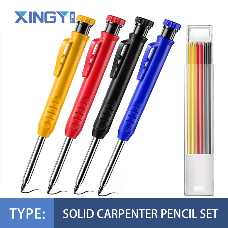 XINGYI Solid Carpenter Pencil Set Woodworking Tools Mechanical Pencil Refill Construction Job Tools Carpentry Marking Scriber
XINGYI Solid Carpenter Pencil Set Woodworking Tools Mechanical Pencil Refill Construction Job Tools Carpentry Marking Scriber