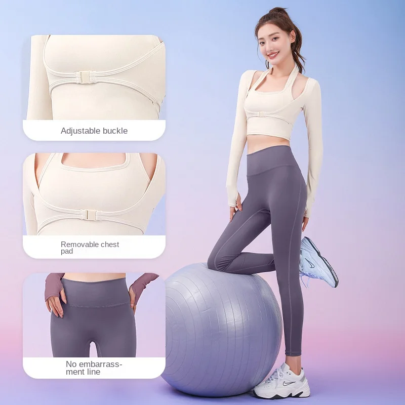 Women's Sexy Running Sports T-shirt With Chest Cushion Yoga Suit Long Sleeve Fast Drying Fitness Suit
Women's Sexy Running Sports T-shirt With Chest Cushion Yoga Suit Long Sleeve Fast Drying Fitness Suit