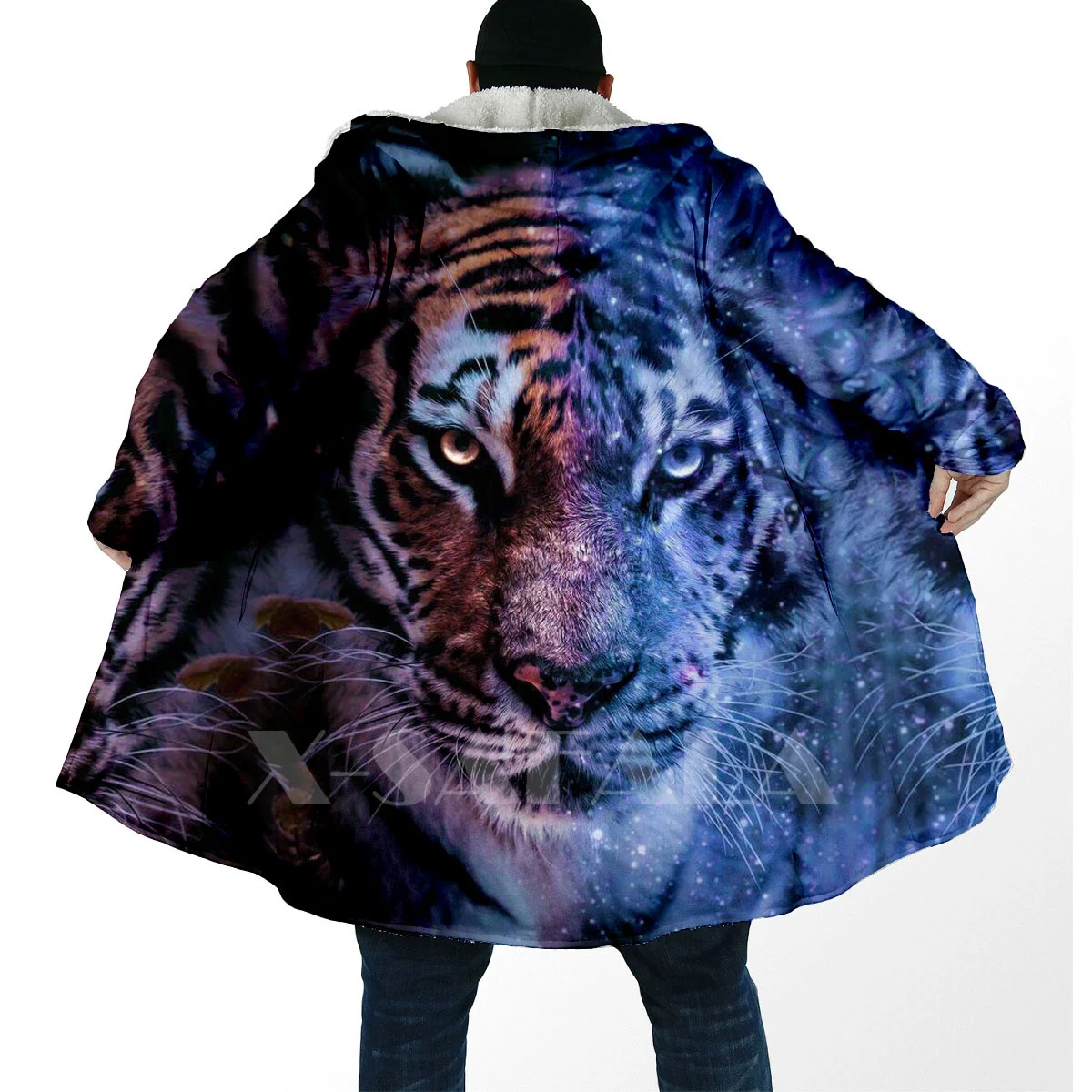 Толстая Теплая мужская накидка с капюшоном король белый тигр кожаное пальто 3D принт ветрозащитная накидка флисовая халат одеяло с капюшоно... 
Толстая Теплая мужская накидка с капюшоном король белый тигр кожаное пальто 3D принт ветрозащитная накидка флисовая халат одеяло с капюшоно...