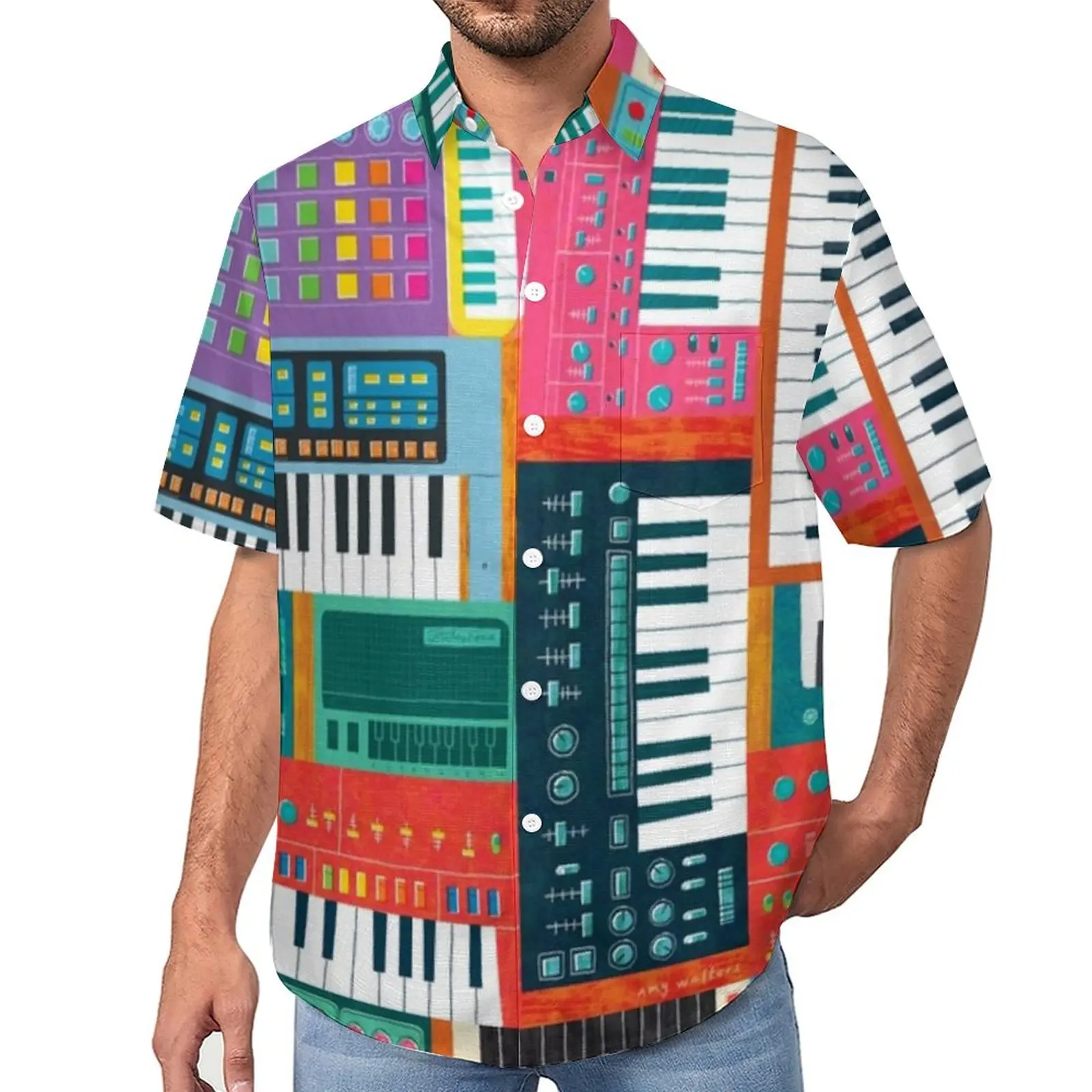 Music Keyboards Casual Shirts Pop Art Beach Shirt Hawaiian Aesthetic Blouses Male Print Plus Size
Music Keyboards Casual Shirts Pop Art Beach Shirt Hawaiian Aesthetic Blouses Male Print Plus Size
